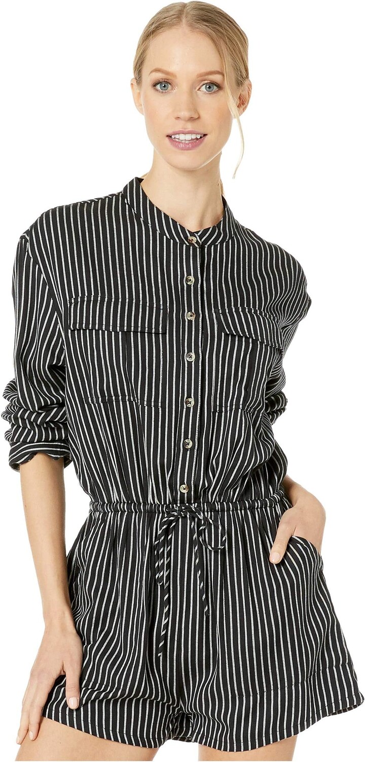 Комбинезон Billabong Wake The Night Romper, цвет Black Stripe