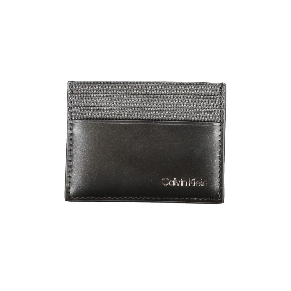 

Кожаный мужской кошелек Calvin Klein, черный