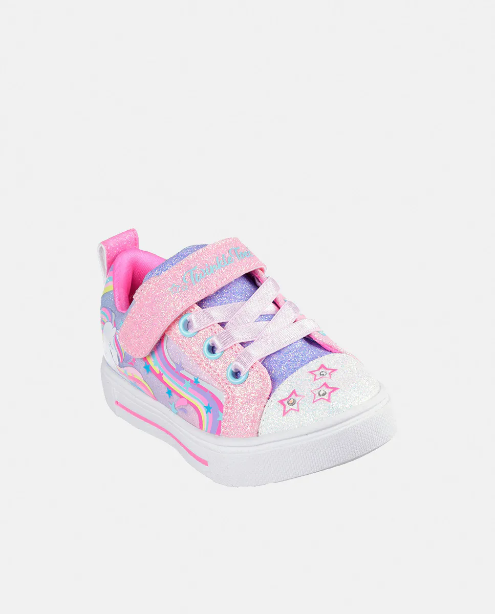 

Спортивные туфли для девочки с подсветкой Skechers, розовый