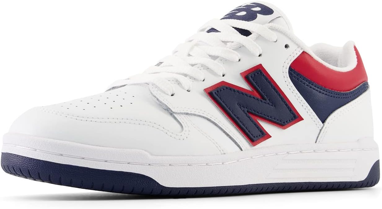

Мужские кроссовки New Balance 480 V1, White/Natural Indigo/Team Red