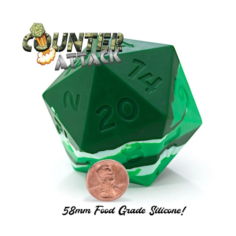 

d20 58 мм Контратака, Silicone Dice (Gate Keeper Games)