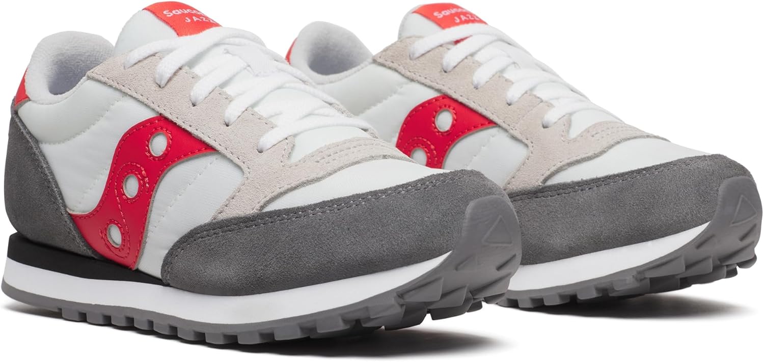 Детские кроссовки Saucony Cohesion с альтернативной застежкой для детей и подростков, белый/красный/серый — фото 2