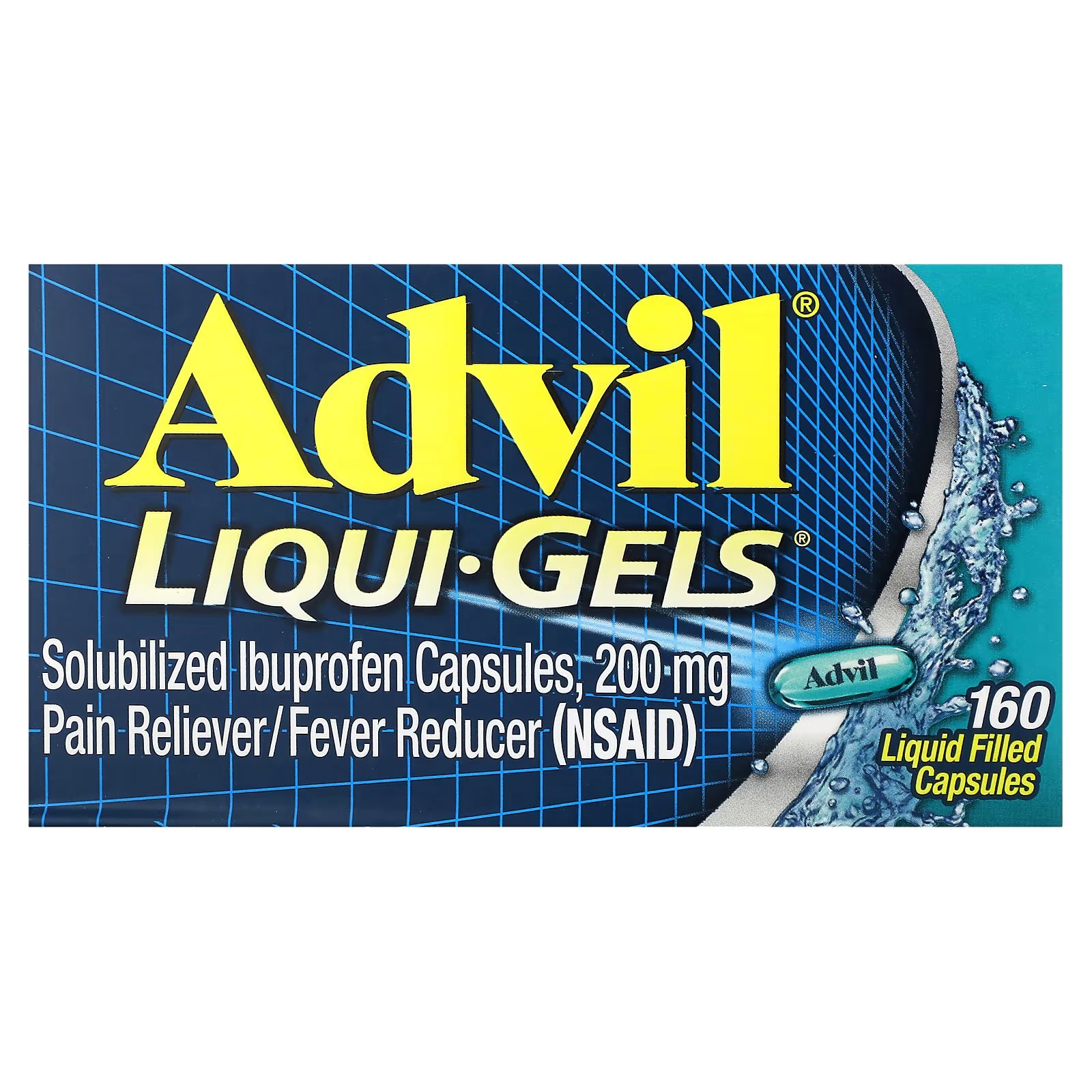 

Liqui-Gels, 200 мг, 160 капсул, наполненных жидкостью Advil