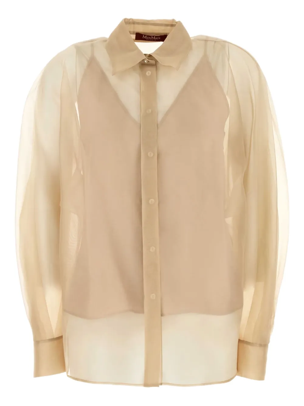 

Рубашка Ovale из органзы MAX MARA, нейтральный