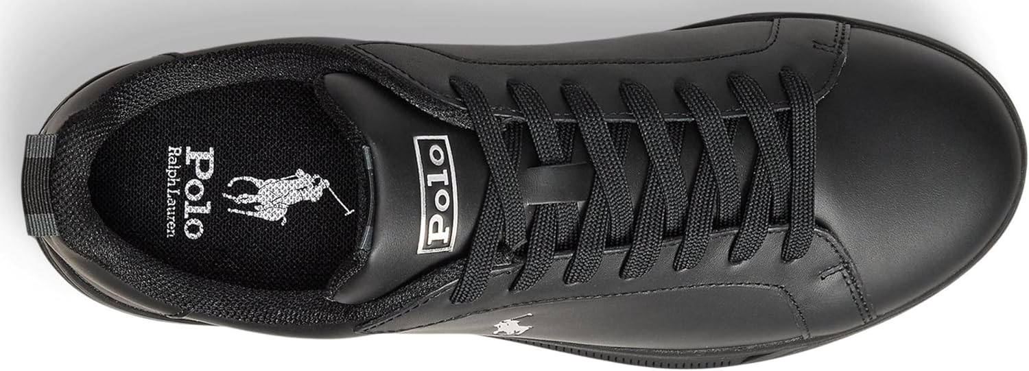 POLO RALPH LAUREN мужские кроссовки Heritage Court II, Black/Silver — фото 4