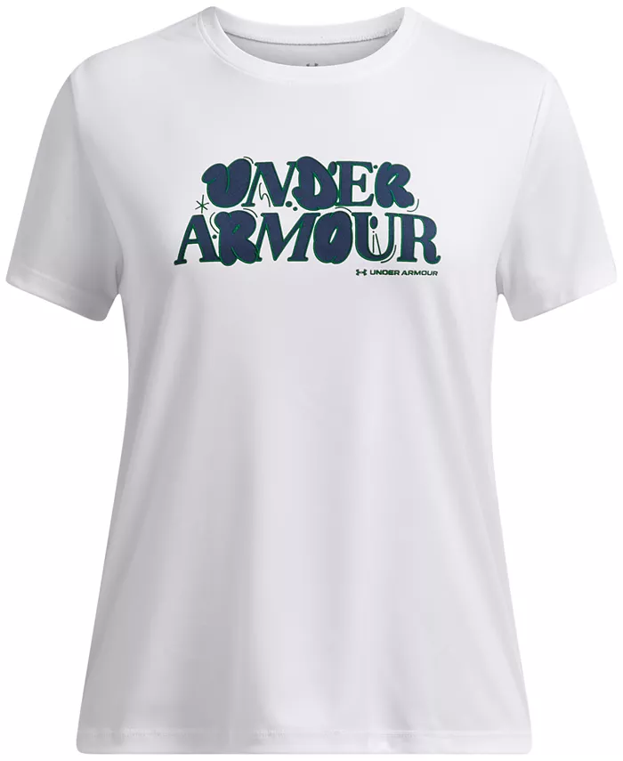 

Футболка с коротким рукавом и графическим принтом Big Girls Tech Wordmark Under Armour, белый