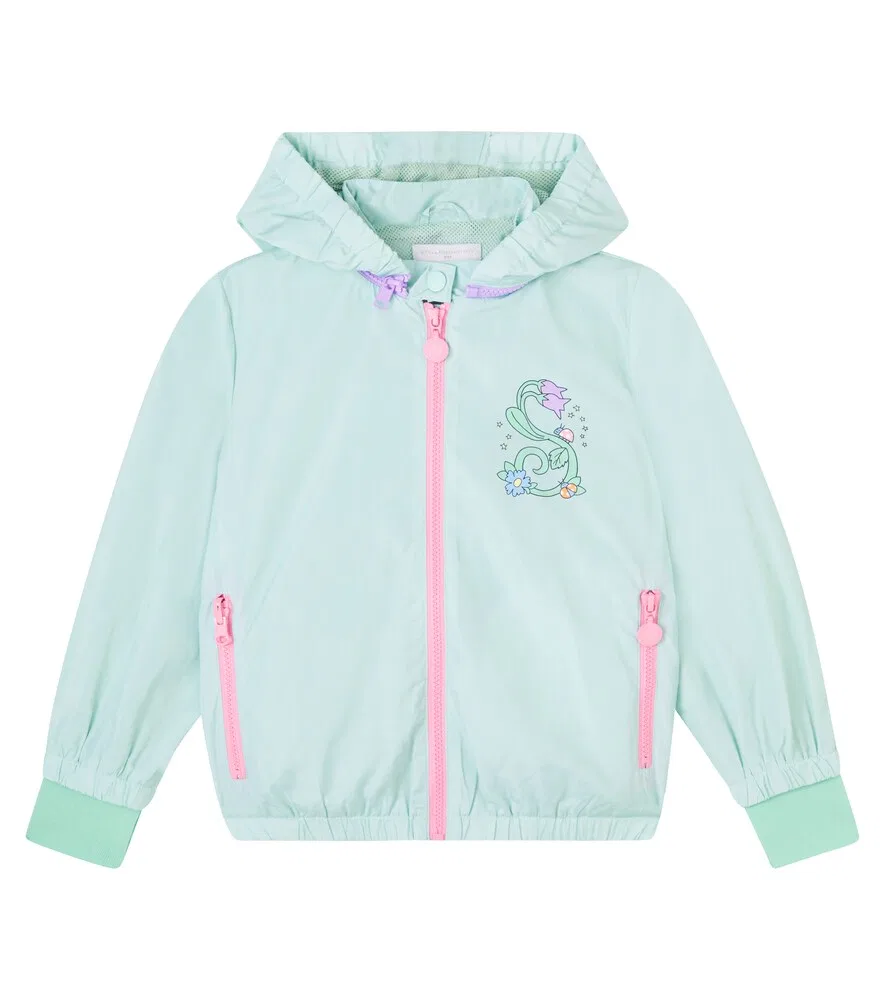 Куртка с принтом Stella McCartney Kids, зеленый