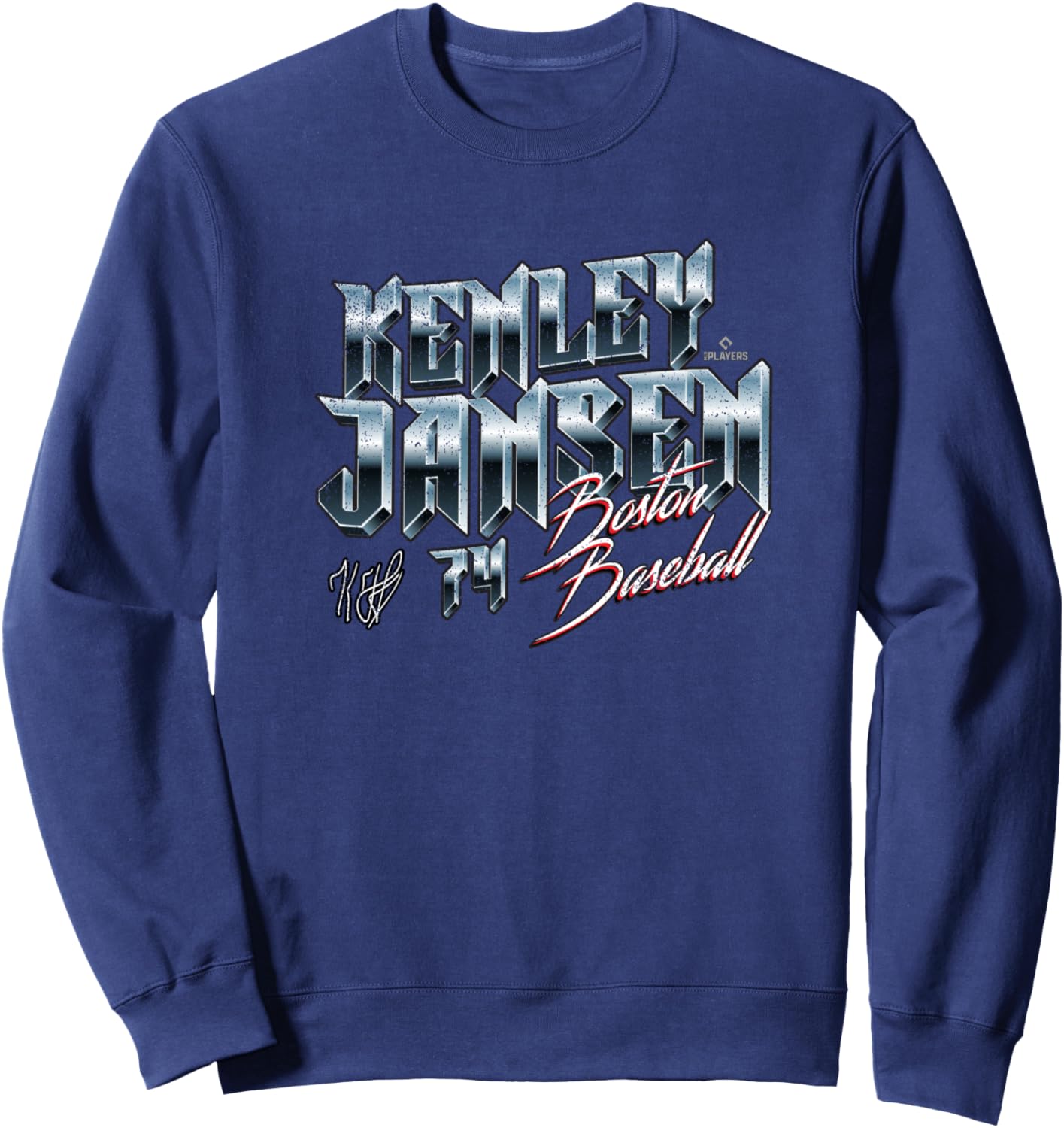 

Толстовка Kenley Jansen Boston Baseball Heavy Metal MLBPA Ryno Sports, темно-синий