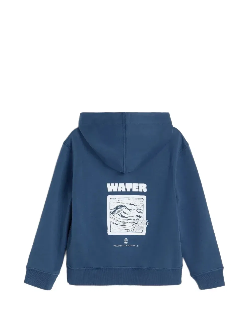 Худи с длинными рукавами Brunello Cucinelli Kids, синий — фото 2