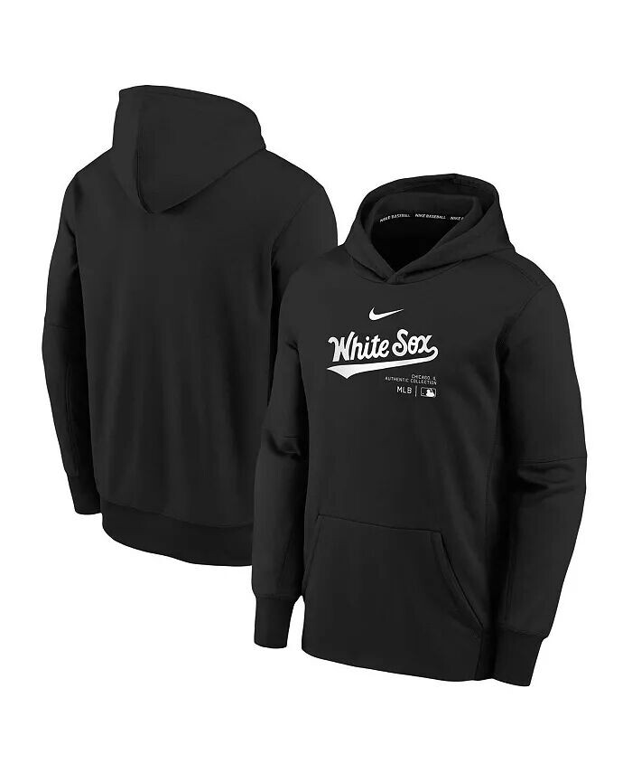 

Толстовка с капюшоном Chicago White Sox Authentic Collection для больших мальчиков и девочек, черная Nike