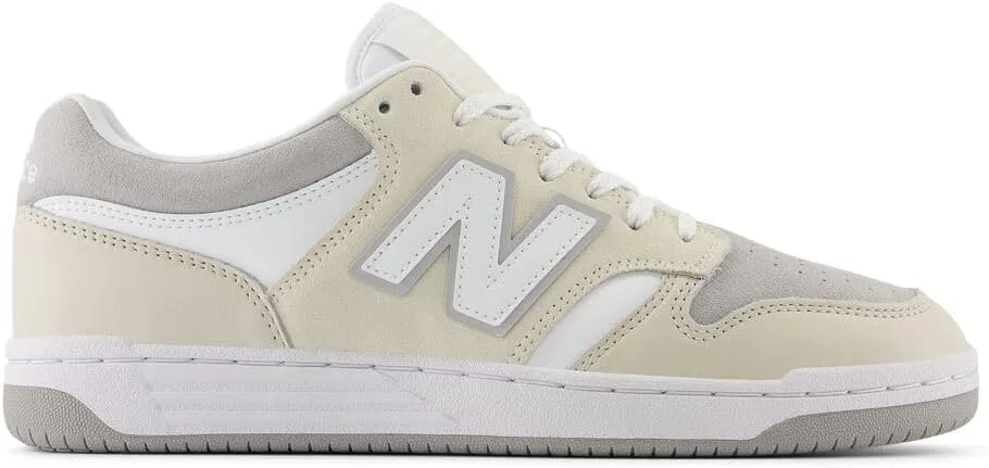 Кроссовки New Balance BB480Lgm унисекс, белые и серые — фото 3