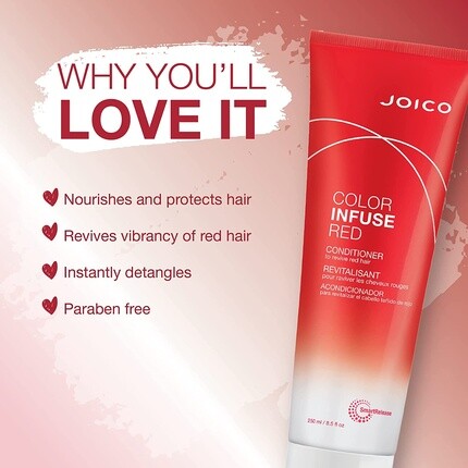 Кондиционер Color Infuse Red мгновенно освежает красные тона, 8,5 унций, Joico — фото 2