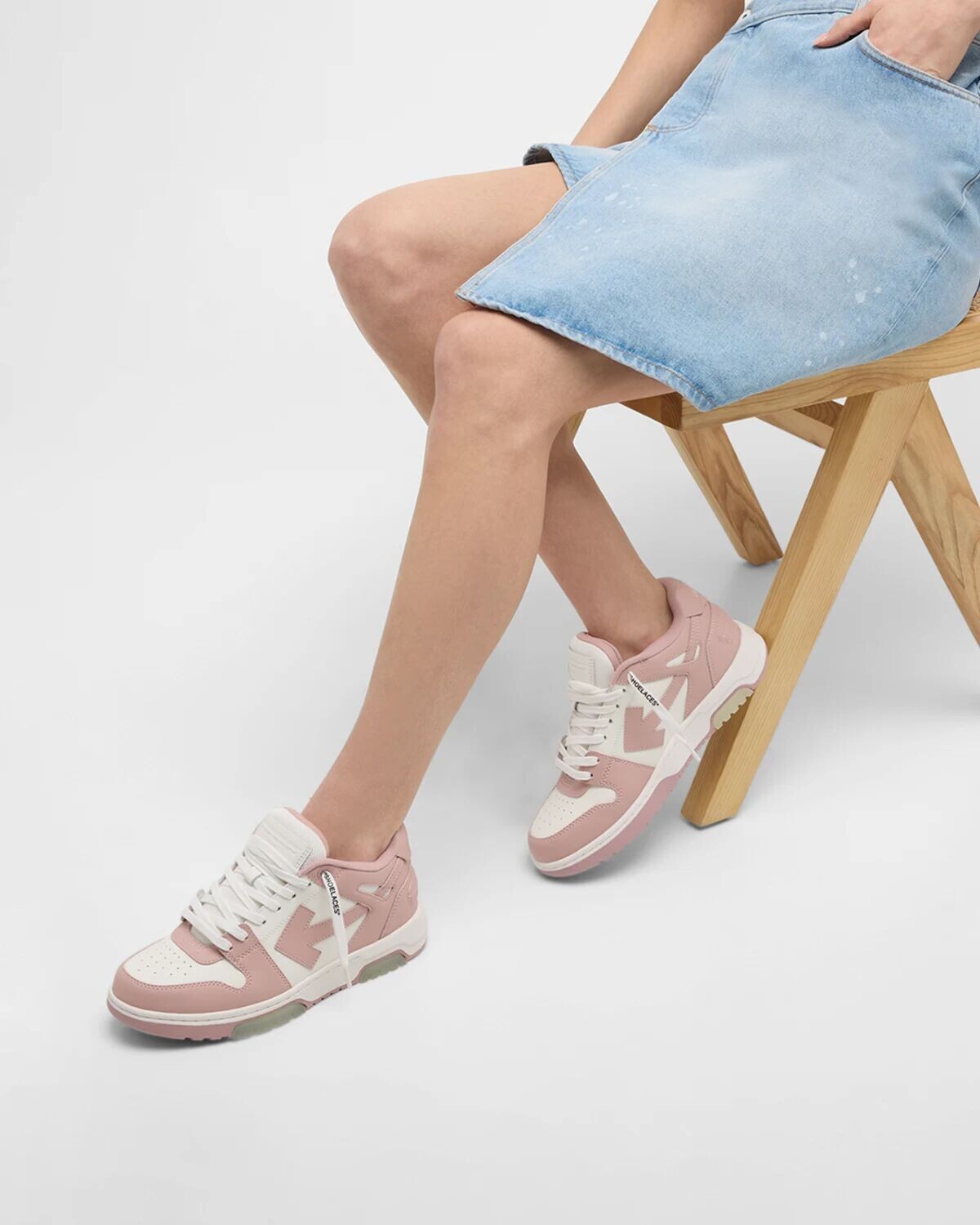 Двухцветные кроссовки Out Of Office Off-White, цвет White Pink — фото 2