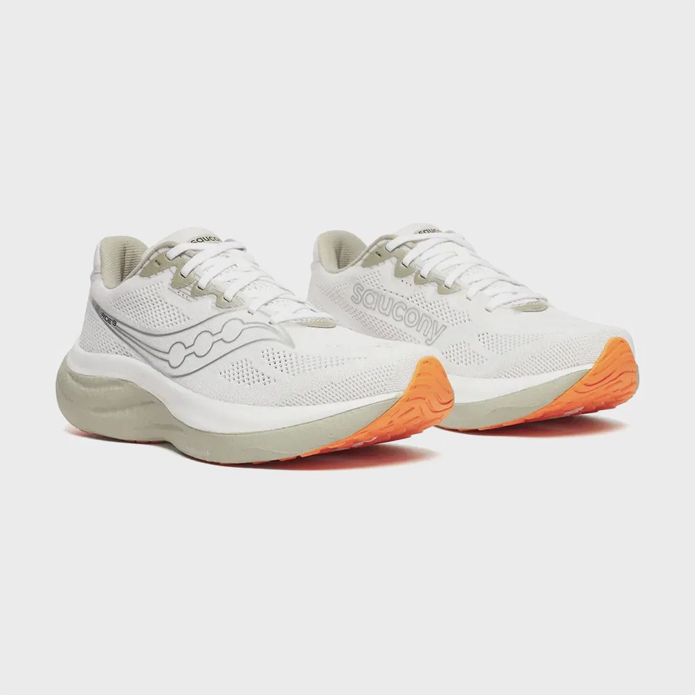 Мужские беговые кроссовки Saucony Ride 19 бело-зелёного цвета