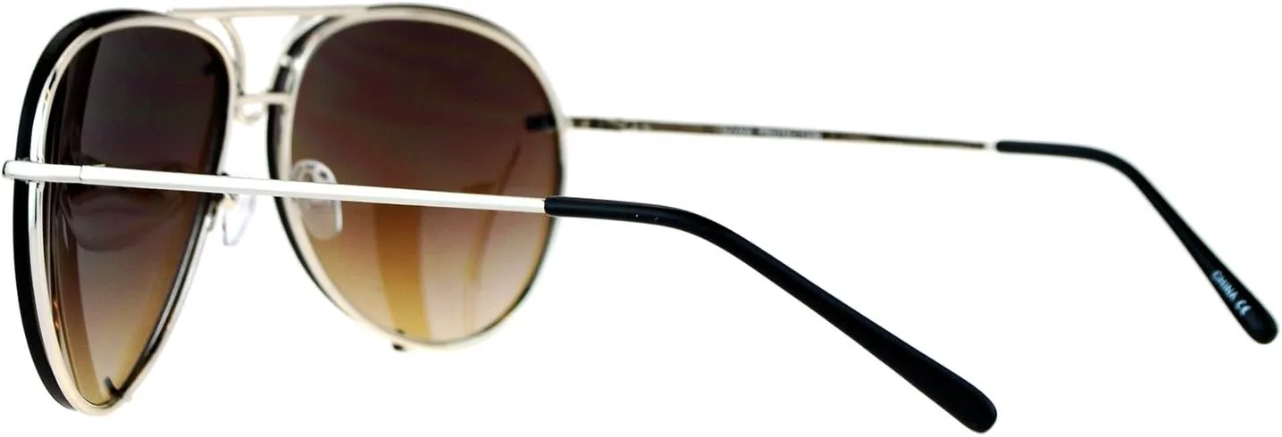 

Солнцезащитные очки-авиаторы JuicyOrange увеличенного размера, круглые, с зеркальными линзами, металлической оправой сзади и пружинным шарниром, Silver (Blue Mirror)