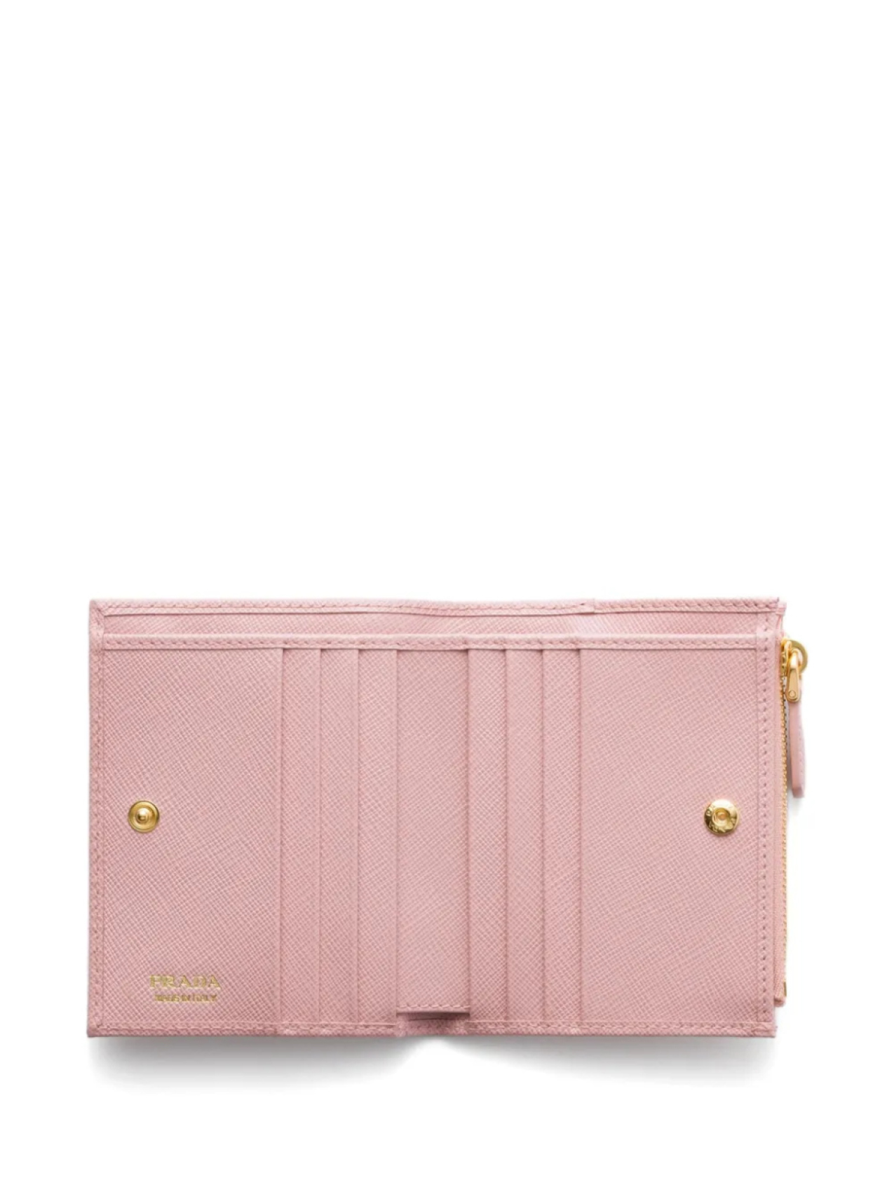 Маленький кошелек из сафьяновой кожи Prada, розовый — фото 4