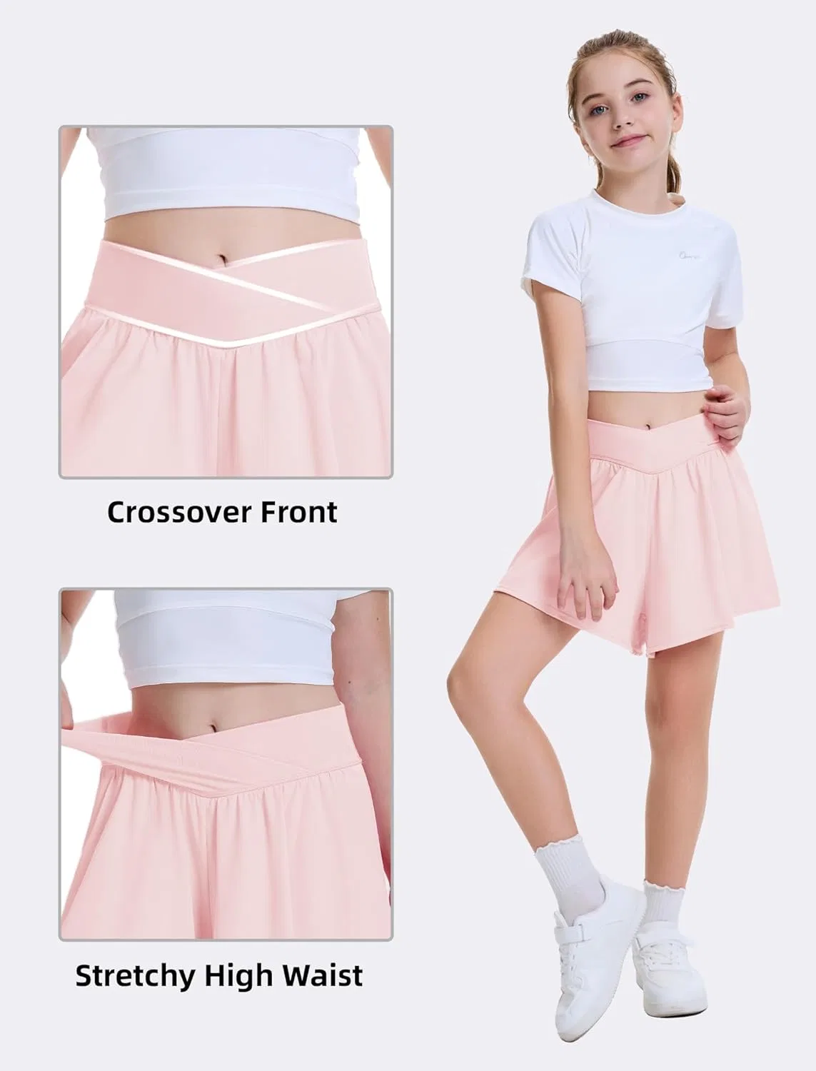 Шорты для бега FireSwan для девочек, Baby Pink — фото 4