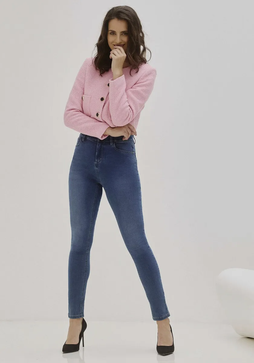 

Джинсы Wonderjeans с завышенной талией "High Waist WH72", высокого кроя, слегка укороченные брючины, синий