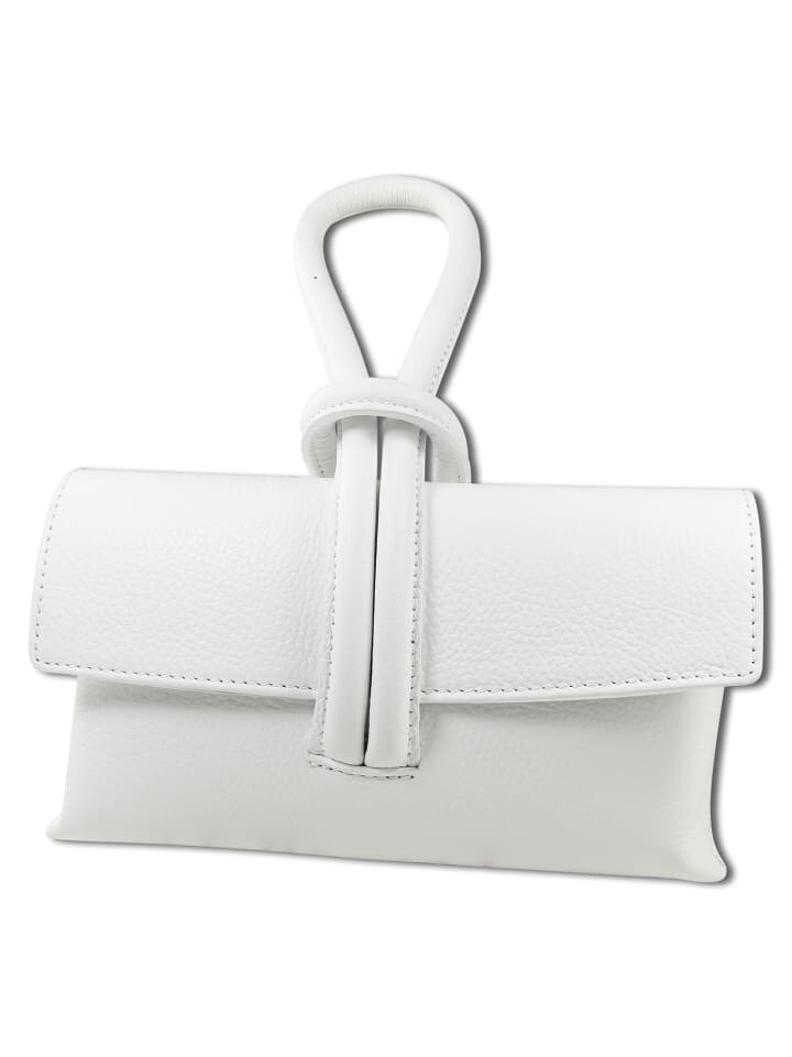 

Наплечная сумка Toscanto Abendtasche, Umhängetasche Leder weiß ca. 23cm