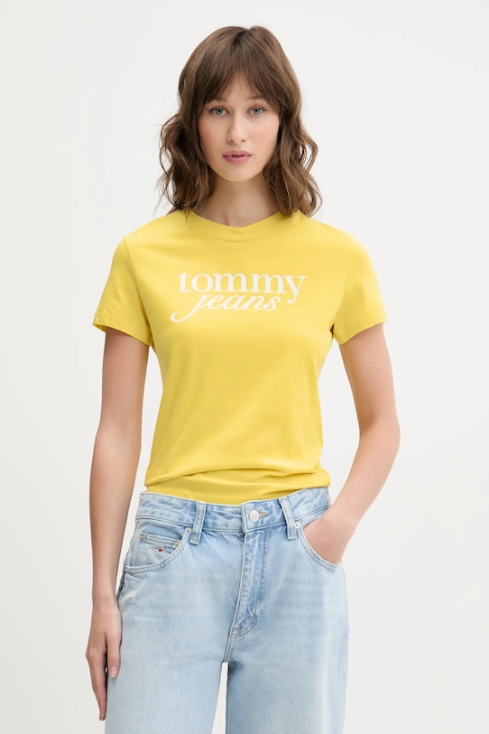 

Хлопковая футболка Tommy Jeans, желтый
