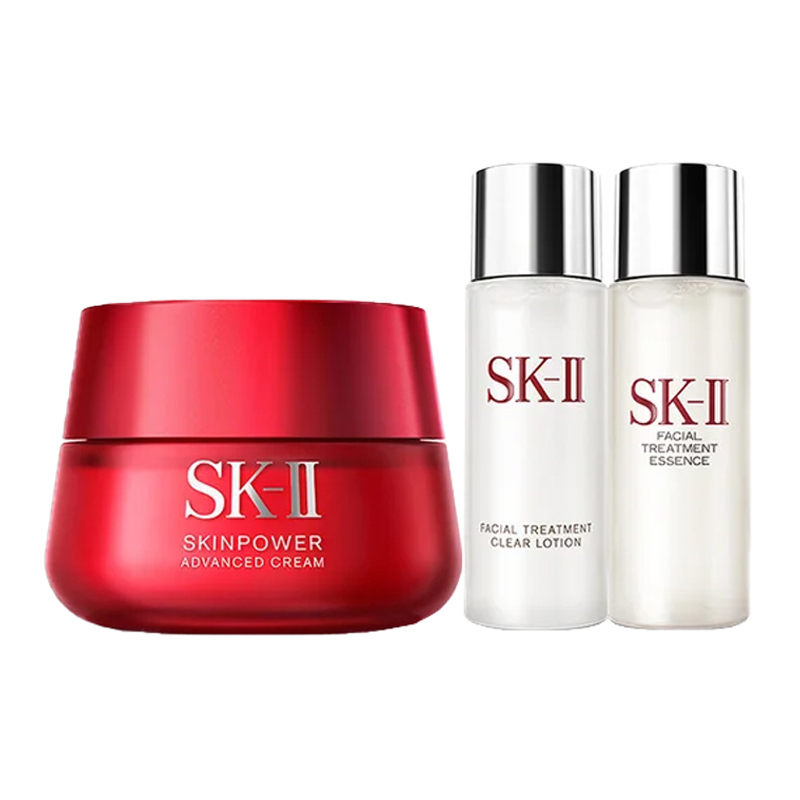 Набор средств по уходу за кожей SK-II: крем для лица Skinpower Advanced Cream, 80 г + лосьоны серии Facial Treatment, 30 мл + 30 мл — фото 4