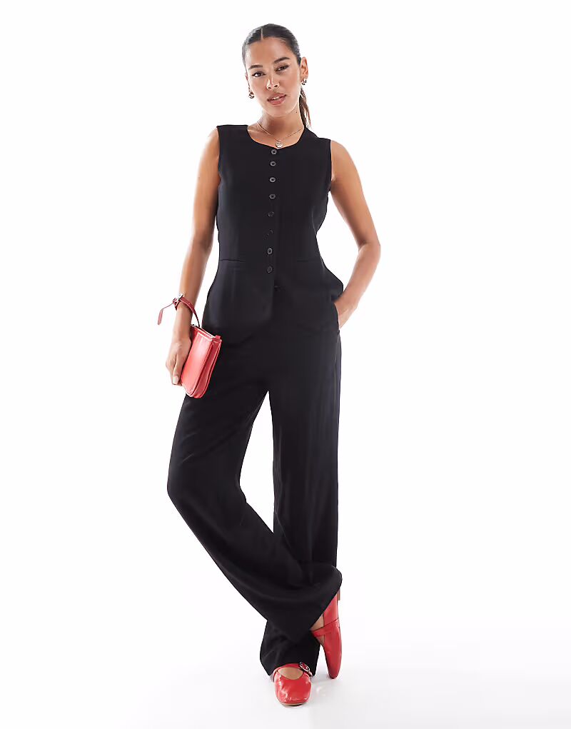 

прямые брюки Vero Moda черного цвета