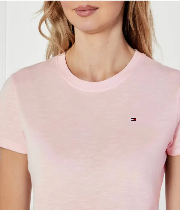 Футболка Slim fit Tommy Hilfiger, розовый — фото 4