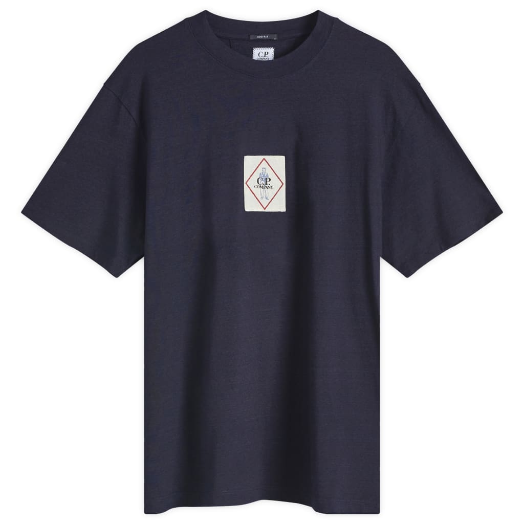 

Футболка с логотипом Indigo C.P. Company, цвет denim