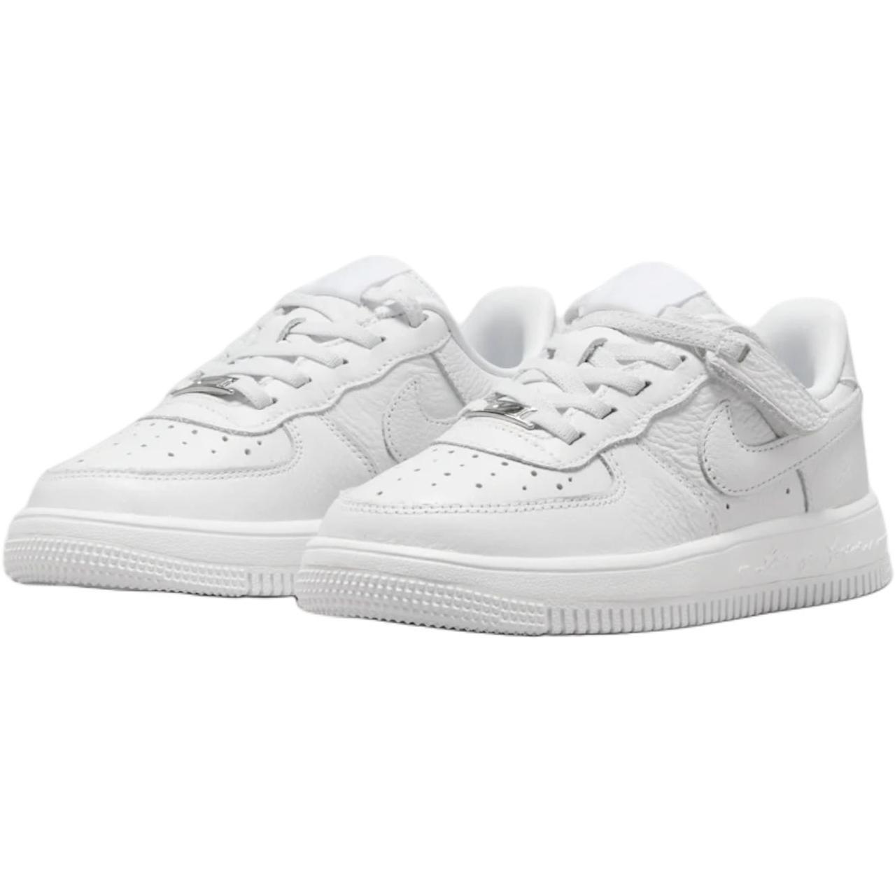 Детские кроссовки для скейтбординга Nocta x Air Force 1 с противоскользящим износостойким верхом и низким верхом для детей от 3 до 7 лет Nike, белый — фото 3