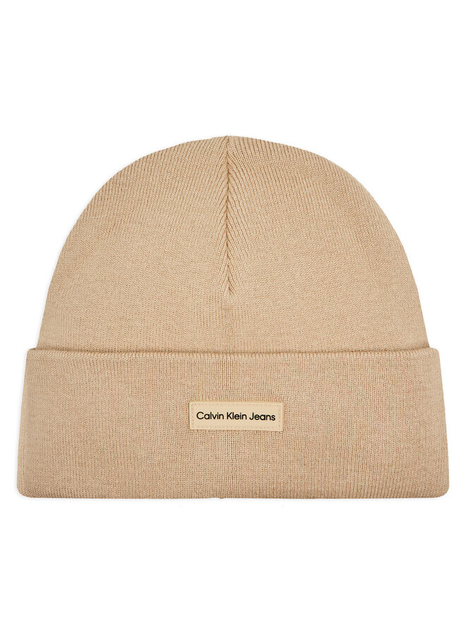 

Зимняя шапка Calvin Klein Jeans Inst Patch Beanie K50K512142, бежевый