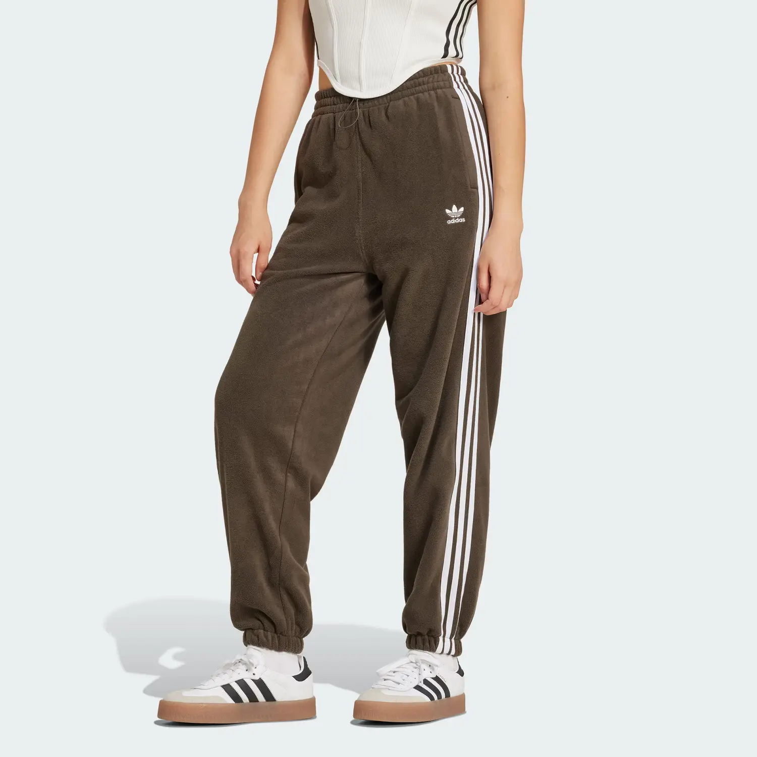 Adidas Originals Adicolor Track вязаные спортивные штаны женские brown — фото 4