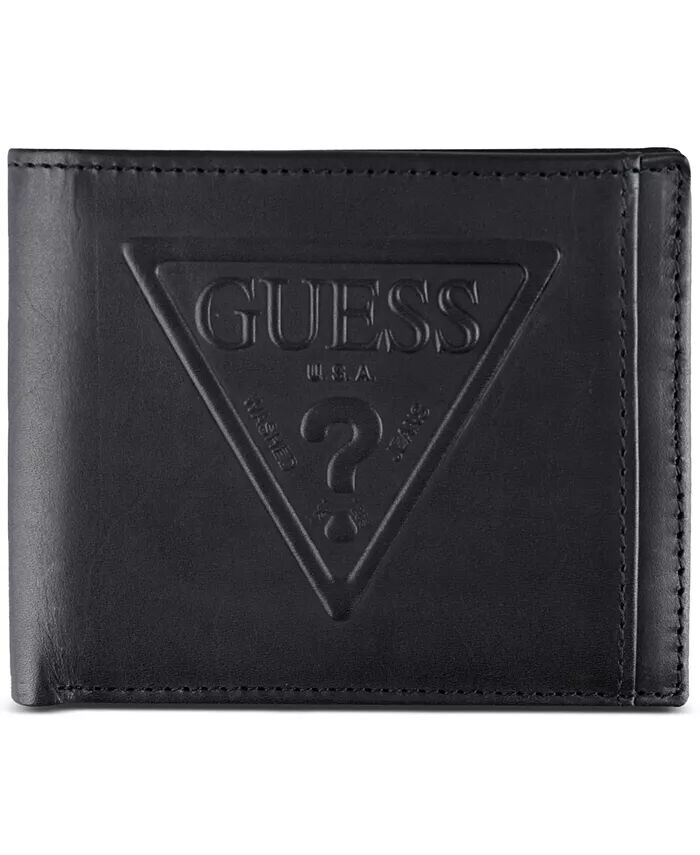 

Мужской кошелек с треугольным логотипом GUESS, черный