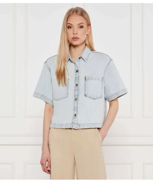 

Джинсовая рубашка Relaxed fit Guess Jeans, синий