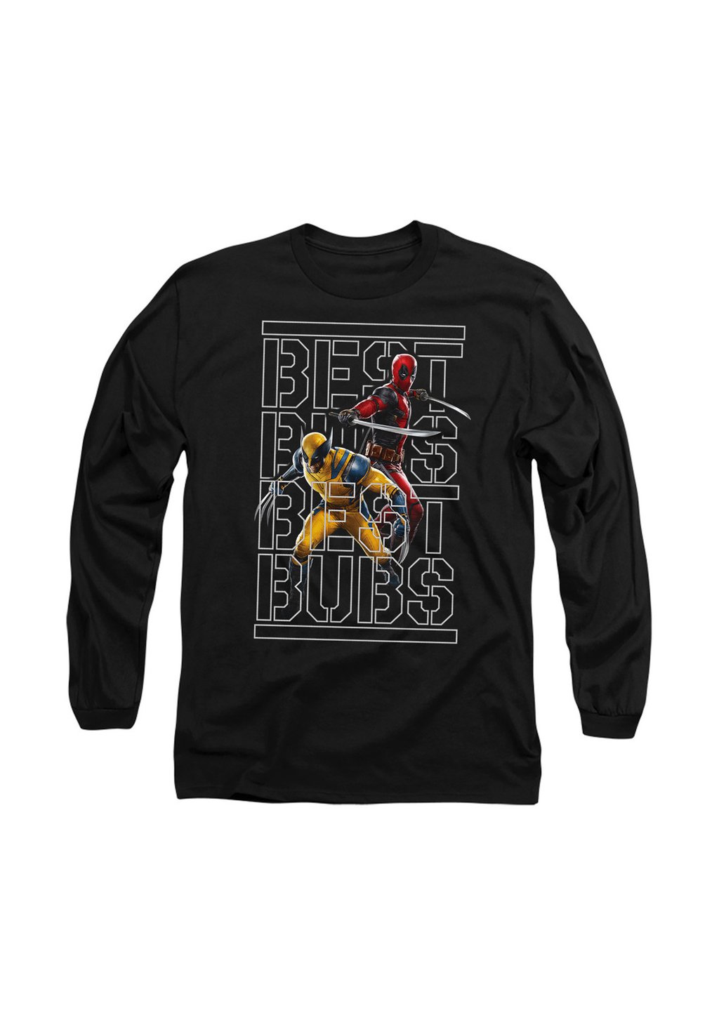 

Топ с длинными рукавами DEADPOOL WOLVERINE BEST BUBS Marvel, черный
