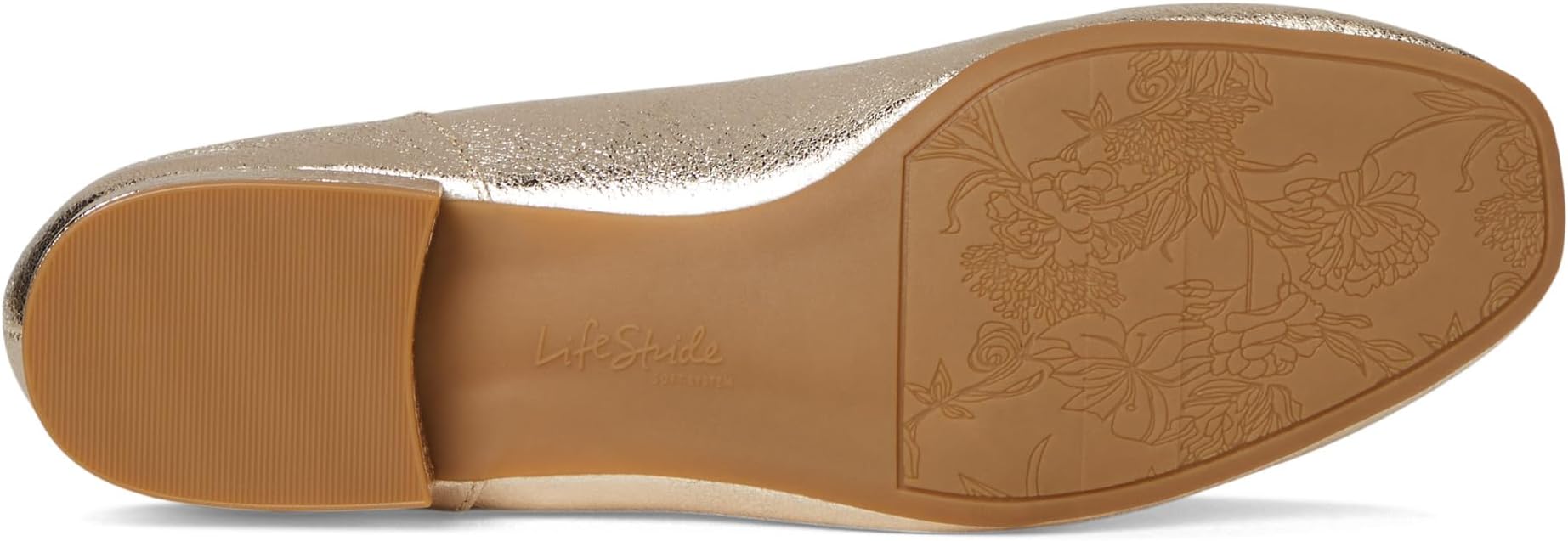 Балетки LifeStride Celine Skimmers, цвет Platino Gold Faux Leather — фото 3