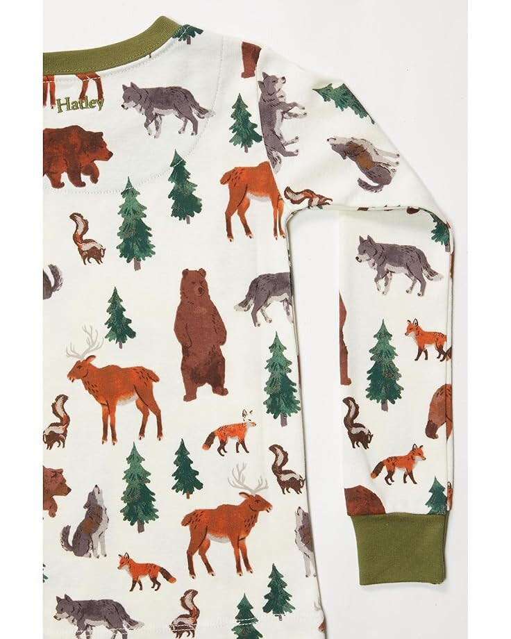 

Пижамный комплект Hatley Forest Creatures Organic Cotton Pajama Set, естественный