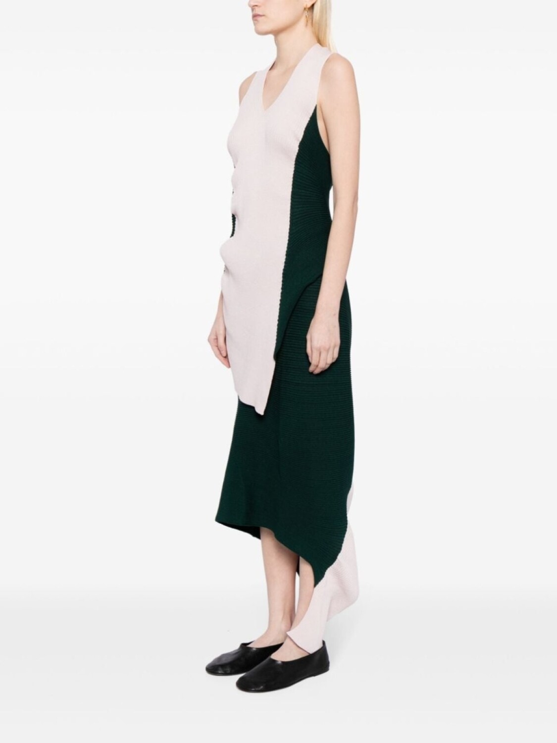 

Асимметричный топ в рубчик Issey Miyake, розовый