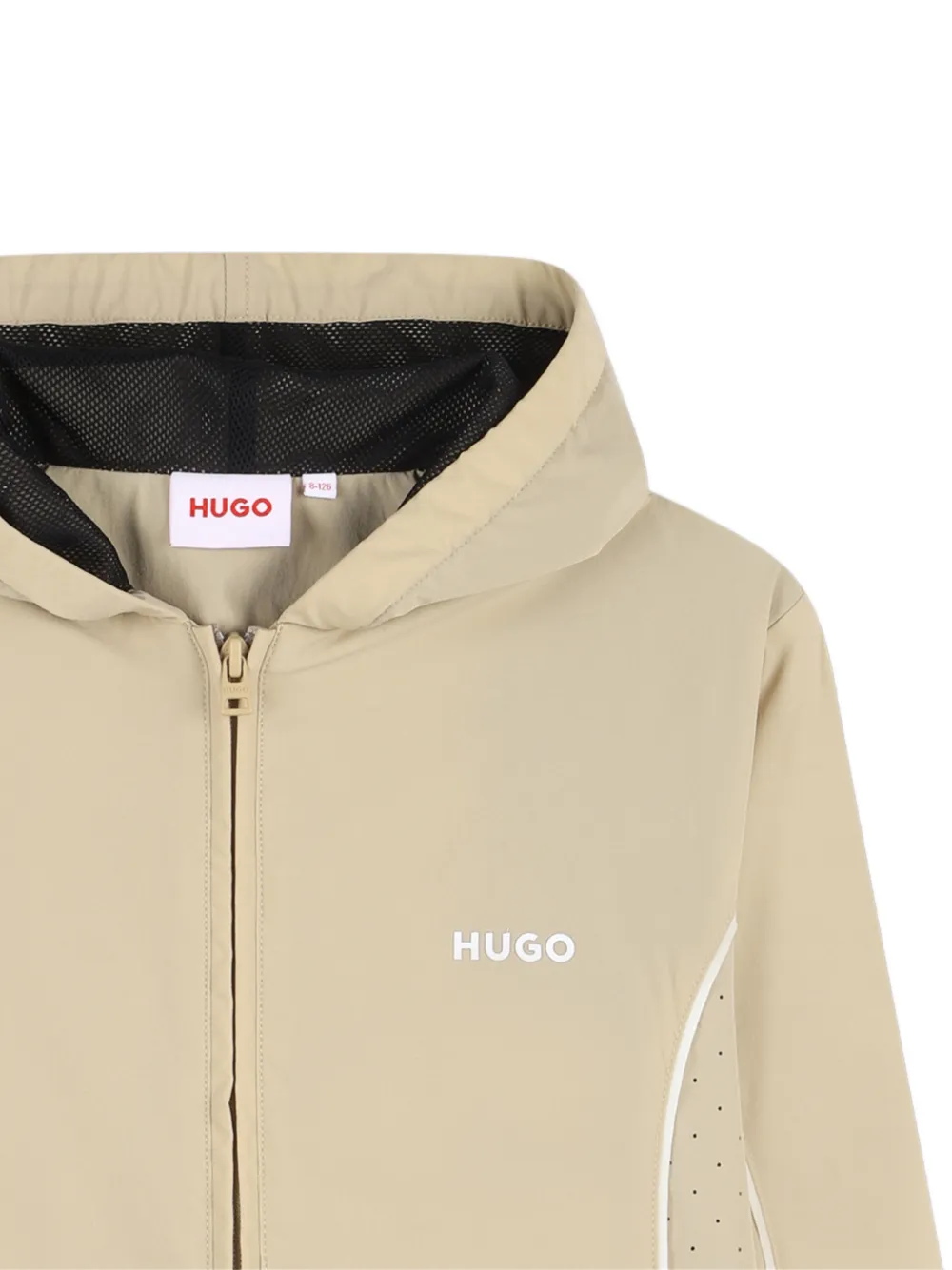Худи на молнии Hugo Kids, бежевый — фото 3