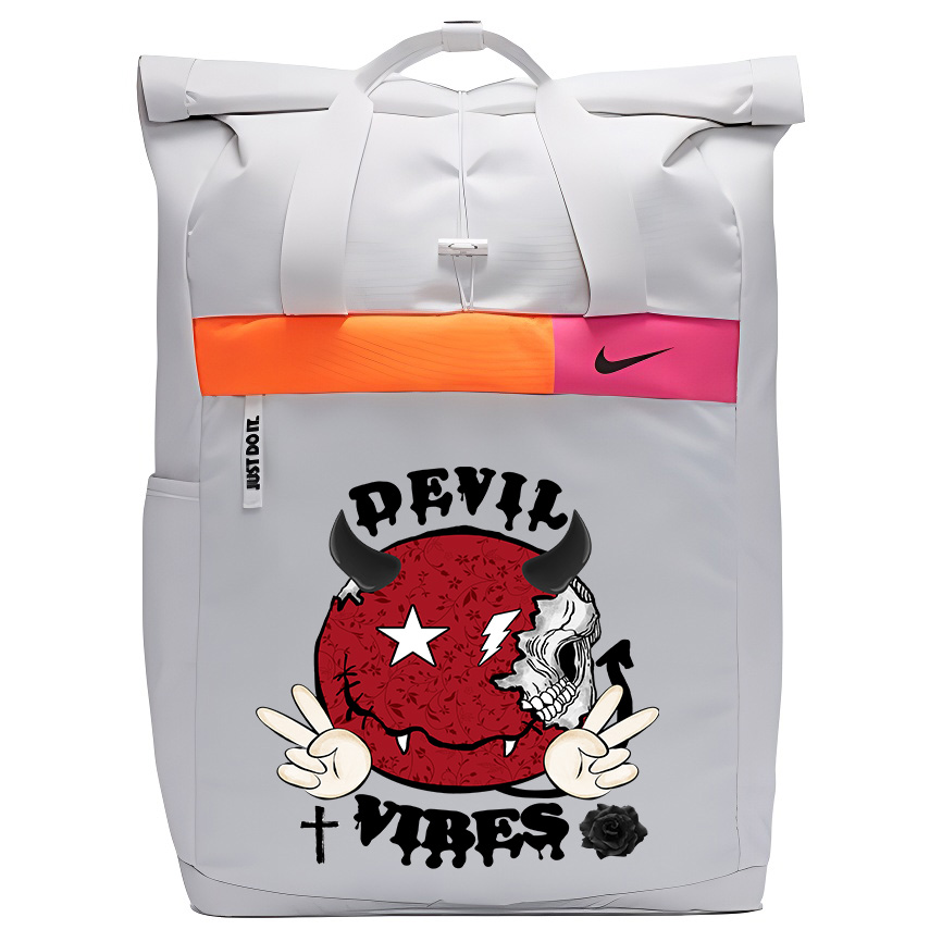 

Тканевый рюкзак с принтом унисекс белый Nike, Demon Smile