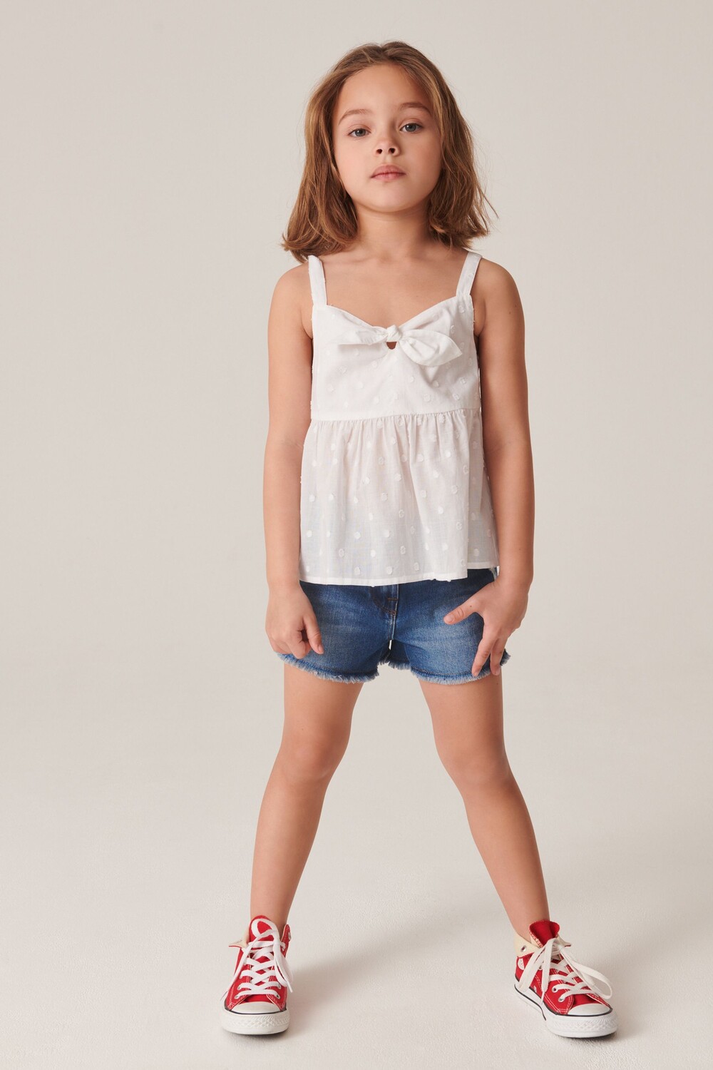 

Блузка с завязками спереди (3–16 лет) Next, белый