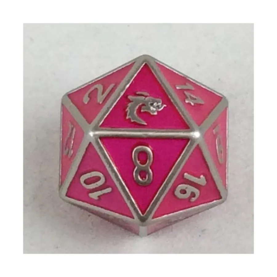 

d20 Розовый металлик, Metal Dice - Elven Forged