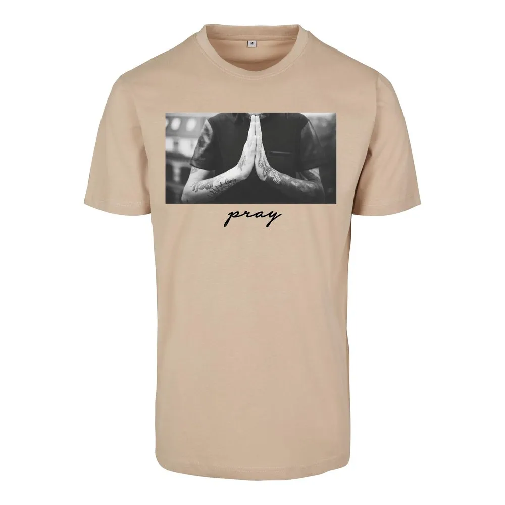 

Футболка с коротким рукавом Mister Tee Urban Classics Pray, бежевый