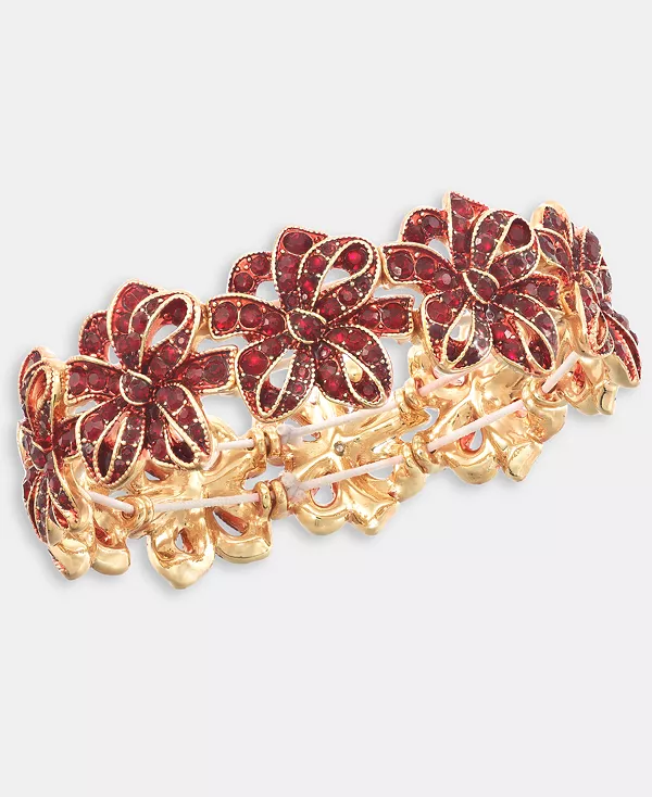 

Браслет-Бантик золотисто-красного цвета Holiday Lane, red