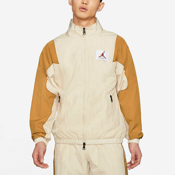 Куртка Air Jordan Flight Stitched Casual Sports Collar Jacket For Men Wheat, желтый — фото 3