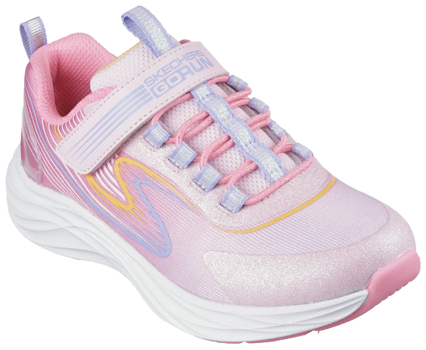 

Детские кроссовки Skechers "GO-RUN ACCELERATE", с блестящей отделкой, повседневная обувь, полуботинки, туфли на шнуровке Skechers Kids, цвет Hellrosa-Multi