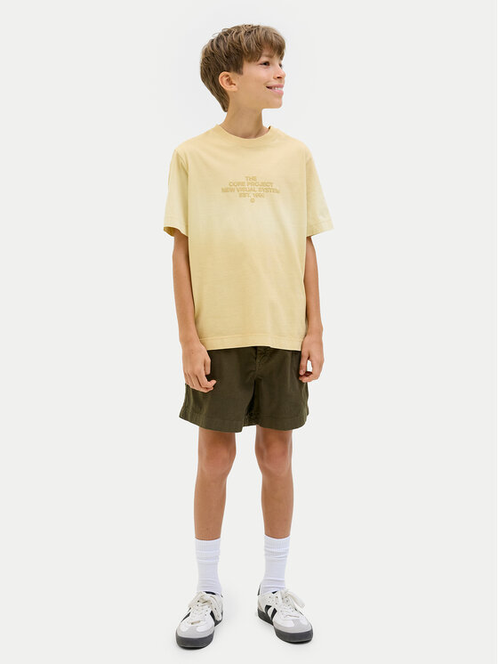 Шорты свободного кроя из ткани Jaiden 12275023 Jack&Jones Junior, хаки — фото 2