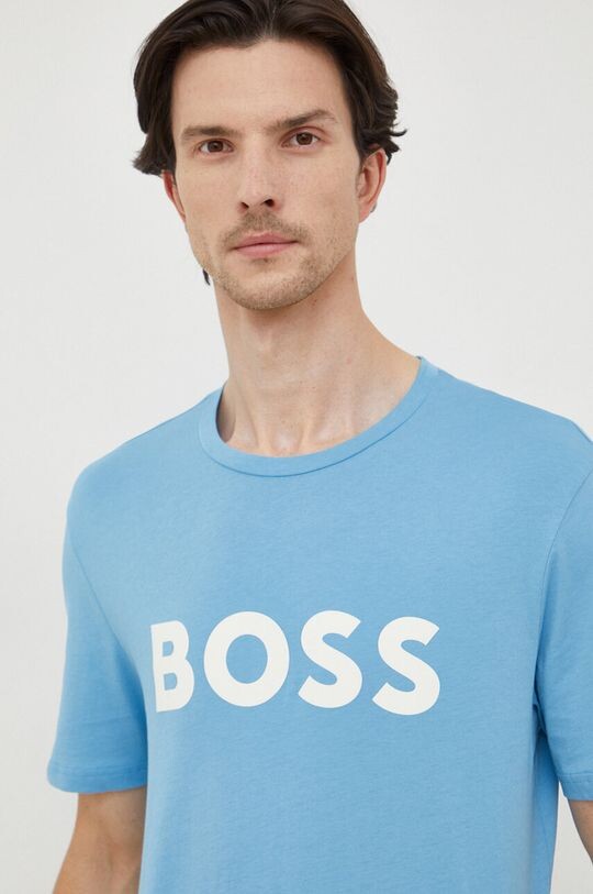 Хлопковая футболка CASUAL Boss Orange, синий — фото 4