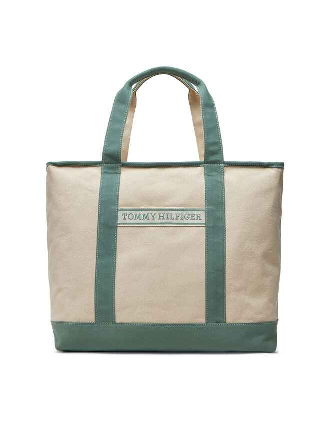 

Сумочка Th Summer Canvas Tote AW0AW17421 Tommy Hilfiger, зеленый