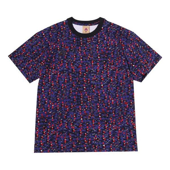 

Футболка men's ss22 acg series retro hand painted printing short sleeve blue red t-shirt 'fusion violet black' Nike, фиолетовый