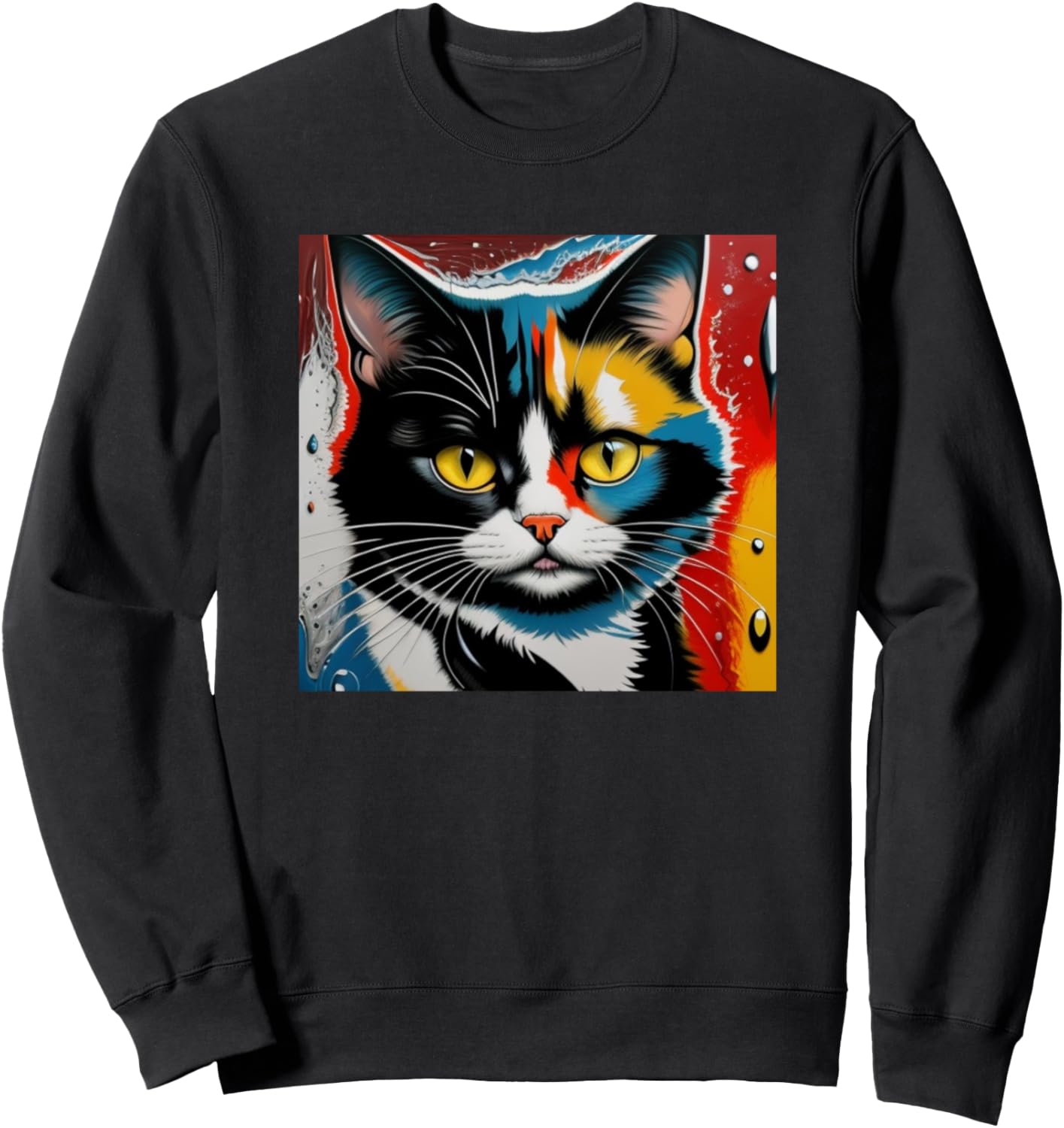

Яркая толстовка для любителей кошек Cats - Merch Men Women Kids Boy Girl Gift, черный